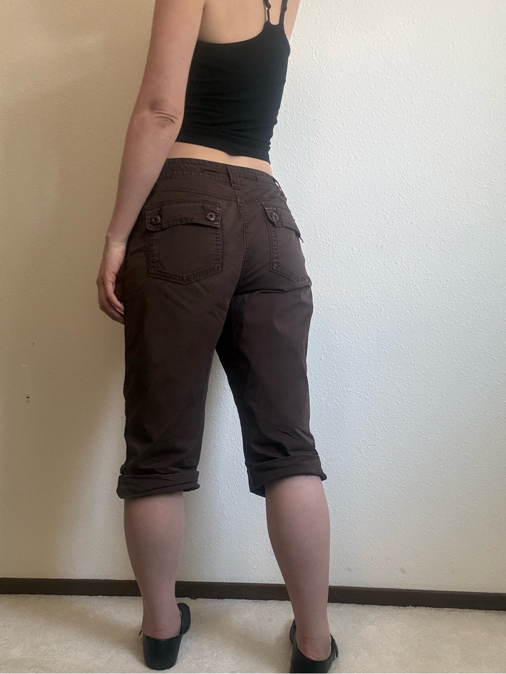 Y2K Style & Co Low Rise Cargo Capris McBling Gorpcore Grunge - Picture 6 of 11